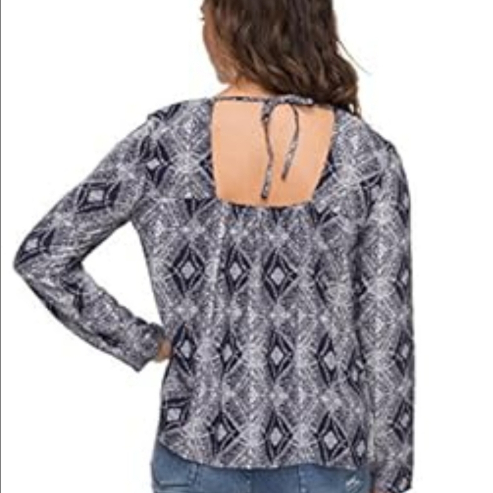 ROXY Tunic Shirt‎ Navy Blue Boho Women's A Sky Full of Stars Top Size Small - Picture 2 of 8